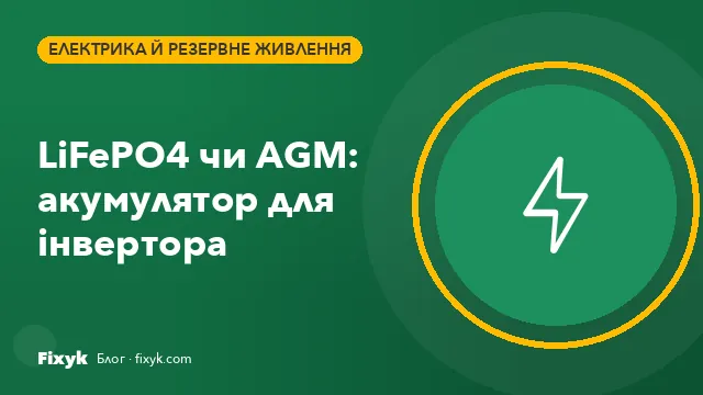 Акумулятор для інвертора: LiFePO4 чи AGM — що обрати для дому